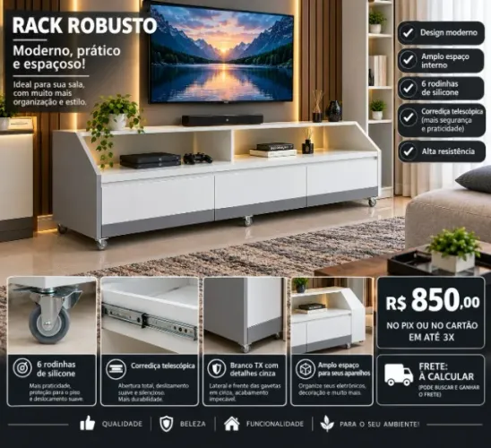 RACK TV, MOSTRUÁRIO LOJAS.