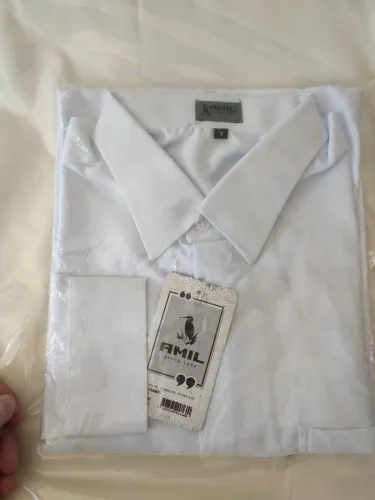 Camisa não amassa e não amarrota, tamanho 7 plus size
