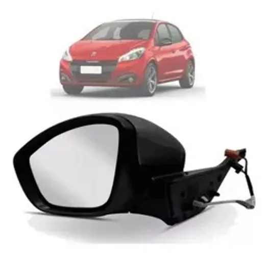Retrovisor Esquerdo Eletrico 7 Fios Peugeot 208 2012 2016