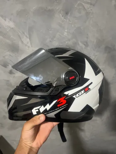 capacete fw3 com viseira espelhada