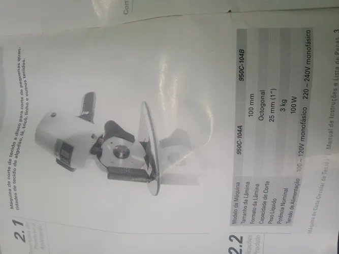 Vendo uma máquina de corte circular de tecido 950C Singer 