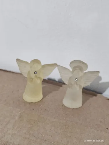 Estatueta decorativa em formato de anjo par