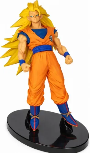 Goku Super Saiyajin 3 Dragon Ball Z 20 cm com Base - Figura Colecionável
