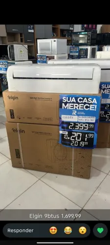CENTRAL ELGIN DE 9 E 12 MIL BTUS INVERTER, PROMOÇÃO ATE ZERAR O ESTOQUE 