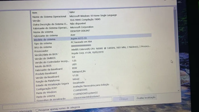 Apenas venda de notebook