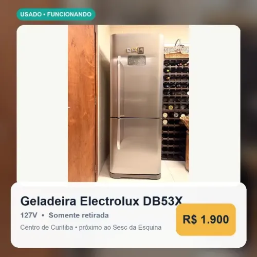 Geladeira Electrolux DB53X 454L 127V