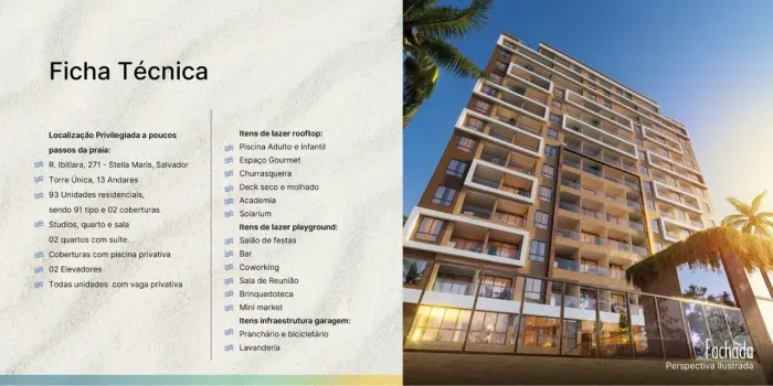 APARTAMENTO STUDIO E 1 QUARTO À VENDA EM STELLA MARIS