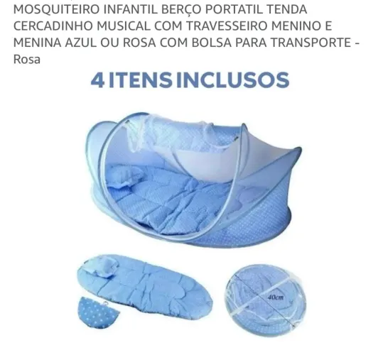 Berço portátil mosquiteiro