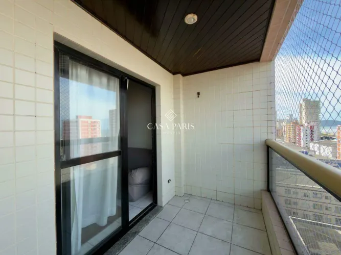 Apartamento Mobiliado 3 Dorms (2 Suítes) com Vista para o Mar em Praia Grande Tupi