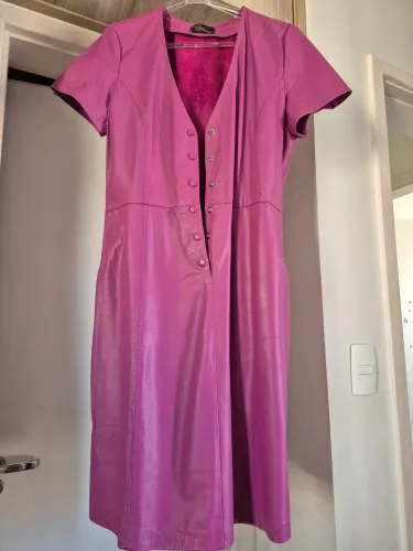 Vestido couro legítimo m/g