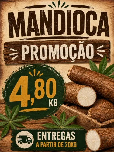 Mandioca descascada 