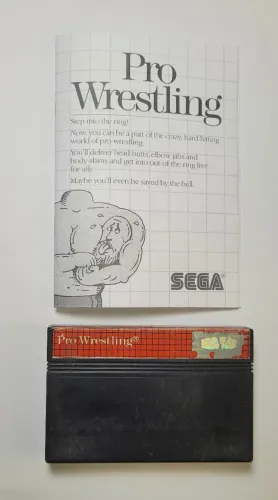 Jogo Pro Wrestling - Master System - 100% Original Tectoy + Manual Repro.