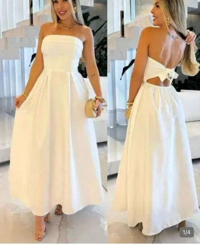 Vestido branco elegante