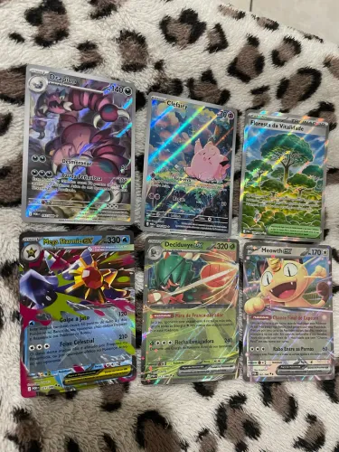 Lote Pokémon TCG - Mega Starmie ex + Clefairy IR (6 Cartas Originais) Raridades 