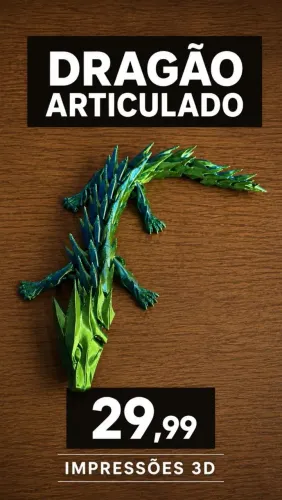 Impressão 3D dragão articulado