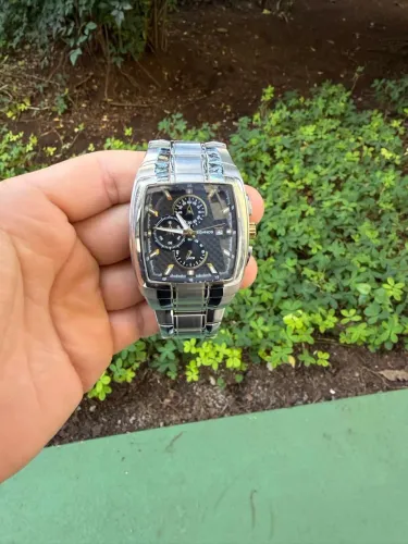 Relógio Technos Masculino Carbon OS1AAV1P Prata