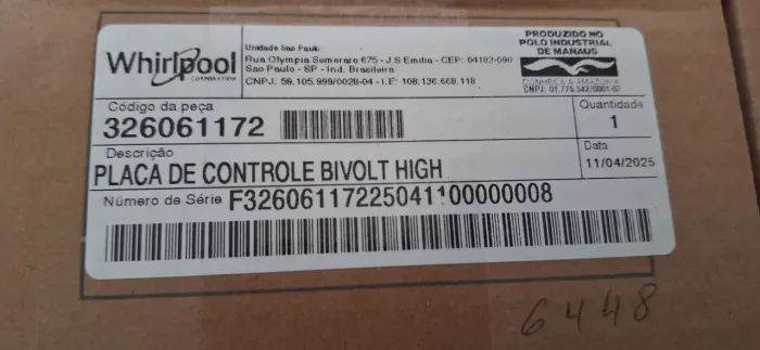 Placa de controle bivolt brastemp bre49b