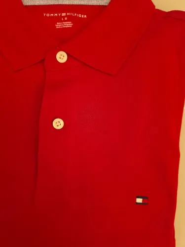 Polo Tommy Hilfiger Original Vermelha Masculina Tam. G/LG - Sem Uso