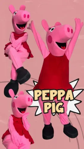 Fantasia Mascote Peppa Pig Completa - Animação Infantil