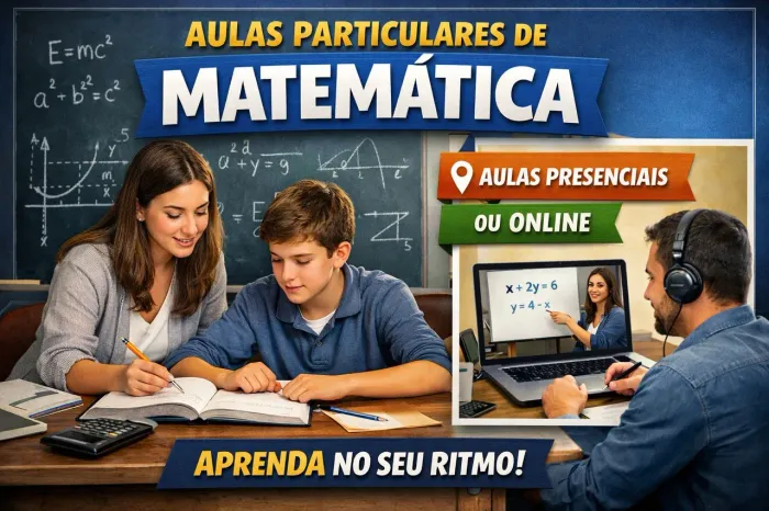 Reforço escolar de matemática online ou presencial 
