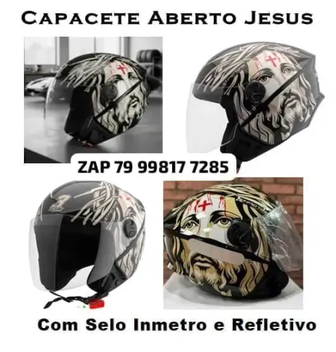 Capacete Aberto Pro Tork New Liberty 3 Three Cristo