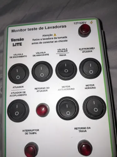 Monitor teste de lavadoras