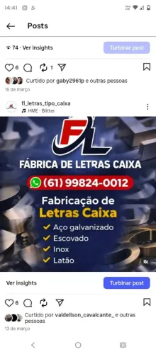 Fábrica de letras caixas
