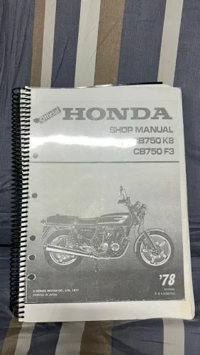 Manual  Honda ano 78 ,CB 750 K8, CB 750 F3