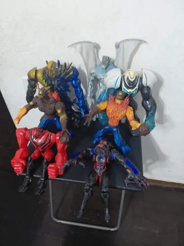 Coleção Max Steel Antigos Mattel - 7 Bonecos - Elementor, Extroyer, Toxzon e Dredd