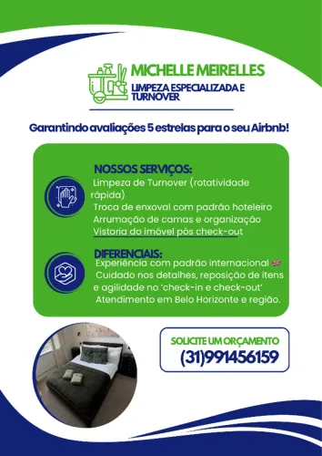 Limpeza para Airbnb e Turnover - Padrão Hotelaria em BH