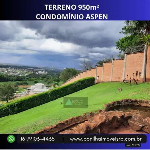 Condomínio Aspen Terreno com 950 m²  Bonfim Paulista