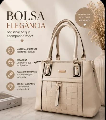 Bolsa maravilhosa nova nude tamanho médio elegante
