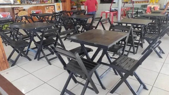 Jogos de Mesas Cadeiras Dobráveis de Madeira para lanchonetes e bar
