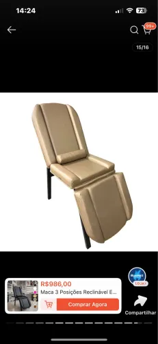Maca 3 posições dourada