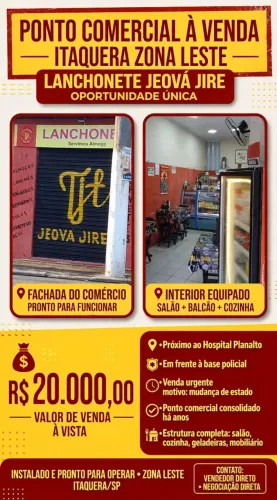 PASSO PONTO COMERCIAL - LANCHONETE08210-590