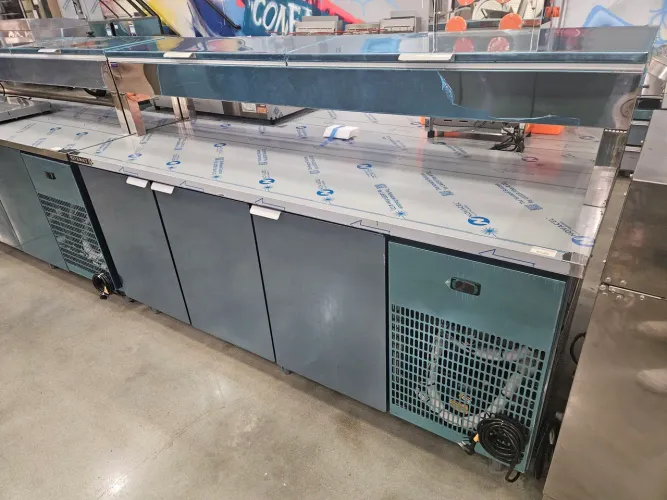 balcão refrigerado condimentador de inox 2m
