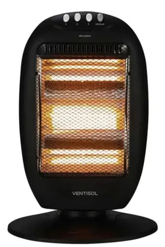 Aquecedor Halógeno Ventisol220v 1200w Oscilação Automática