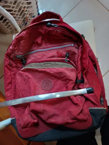 mochila kipling webmaster vermelha