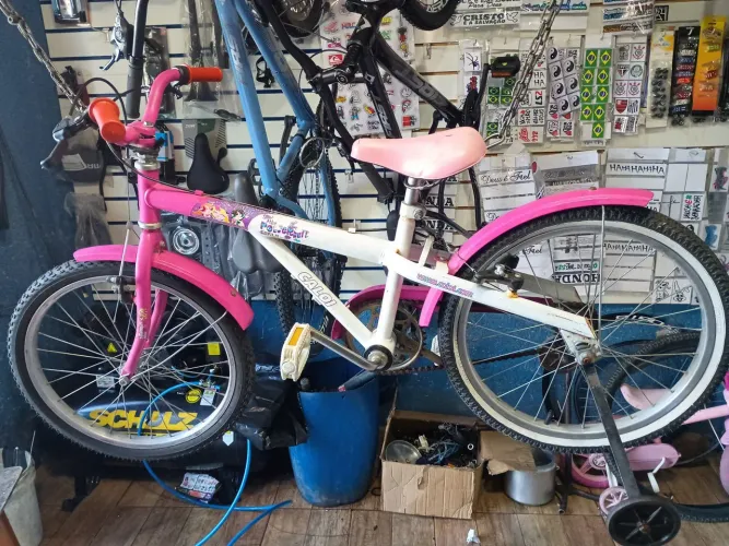Bicicleta aro 20 feminina com rodinhas 