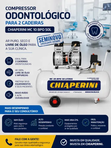 Compressor odontológico para duas cadeiras