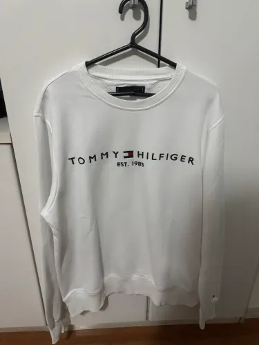 Blusa moletom tommy Hilfiger1985 masculina - branco