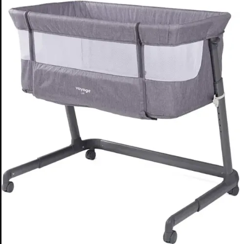 Mini Berço Co-bed Voyage, modelo Link, 0 meses a 9kg, Cinza Mescla (Novo, na Caixa).