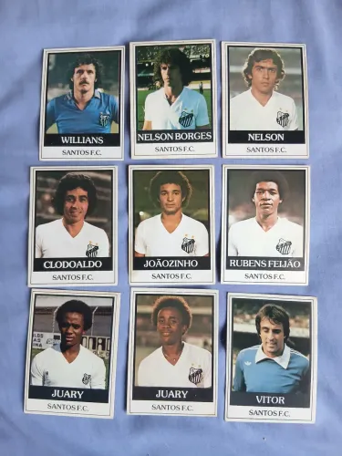 Lote de cards ping pong futebol - Santos