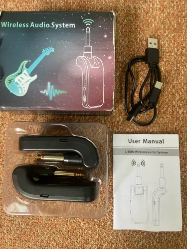 Sistema de Transmissão Sem Fios 2.4GHz para Guitarra e Baixo (Wireless Audio System)