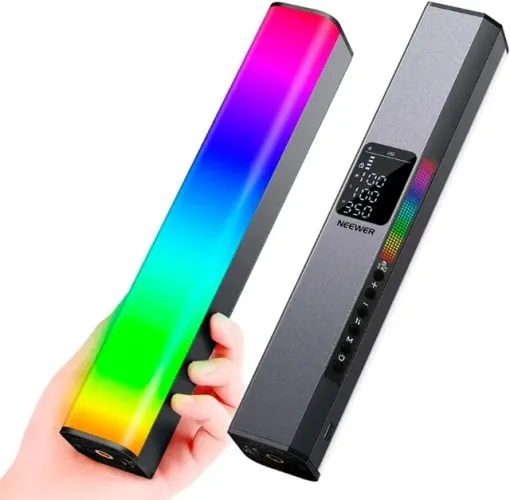 Bastão de Luz Magnético RGB LED Portátil com Controle por APP - 6400mAh | Novo Lacrado