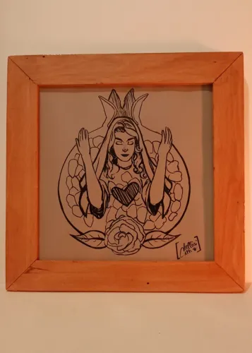 Quadro Ilustração Original - @apolcath
