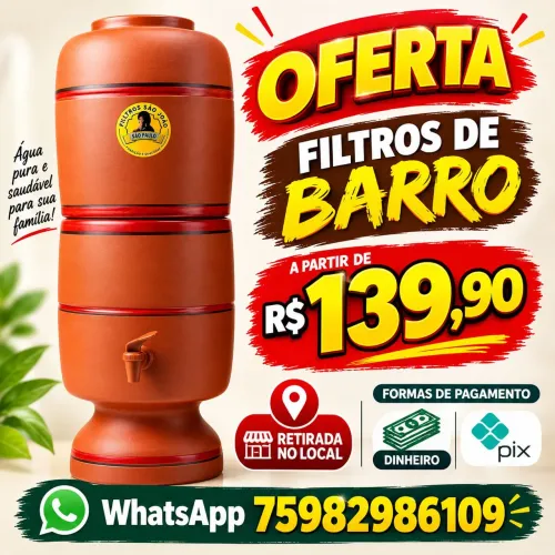 Filtros de barro/cerâmica - Oferta - A partir de: