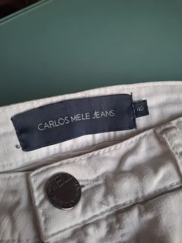 Calça Jeans branca Carlos Miele 40