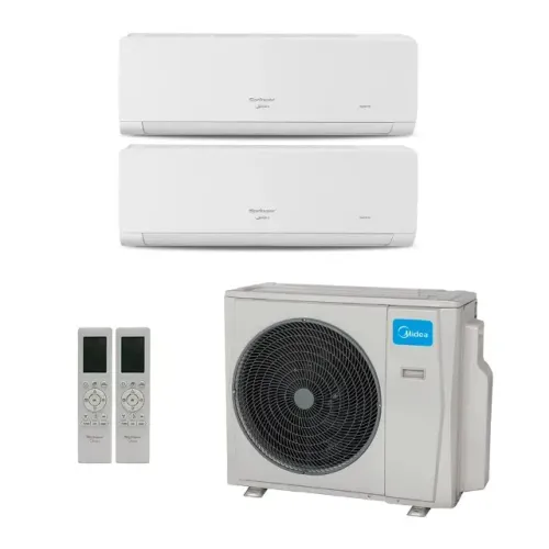 Ar Condicionado Multi-Split Midea Inverter 18.000 BTU/h (1x 9.000 e 1x 12.000) Quente/Frio