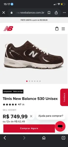Tênis New Balance NOVO